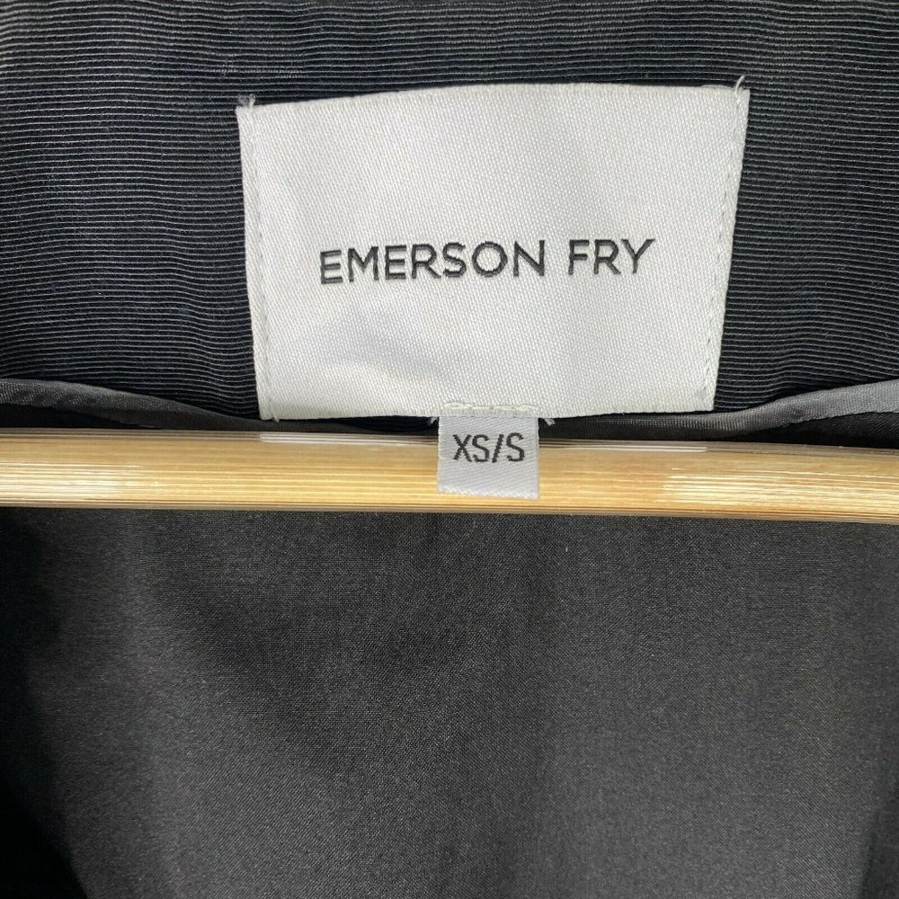 Emerson Fry Womens Black Sequin 3/4 Sleeves Open Front Party Jacket Size XS/S - Picture 5 of 6